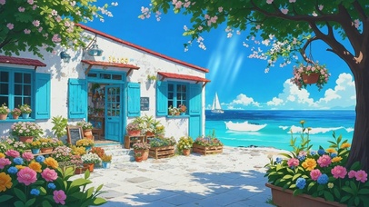 海边花店书屋