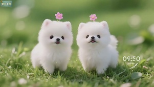 可爱小白狗