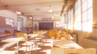 治愈唯美午后阳光教室