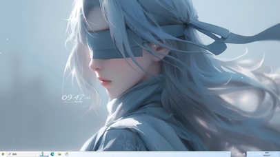 4K唯美古风蒙眼女孩主题