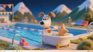 夏天游泳桌面主题