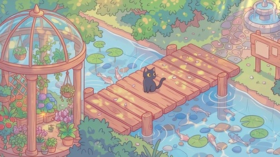 花园里的宁静午后