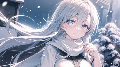 雪中唯美4K女神