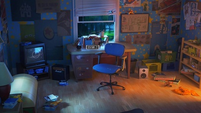 4K 唯美深夜宅男房间