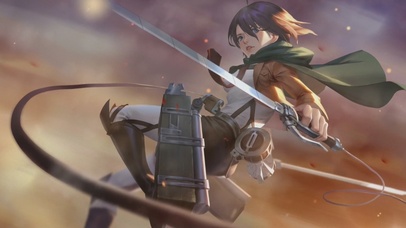 进击的巨人三笠战斗少女