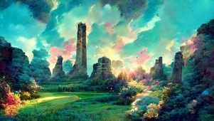 梦幻插画场景