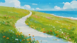 治愈海边花径