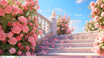 阳光下的玫瑰花海