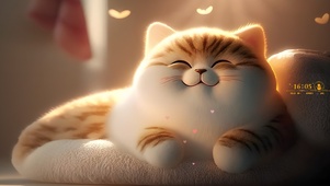 憨憨的爱心猫咪