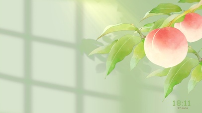 阳光下的水蜜桃