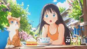 女孩与猫咪