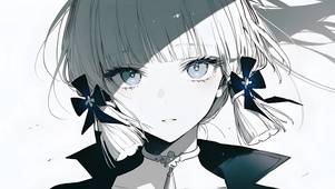 黑白少女-神里绫华