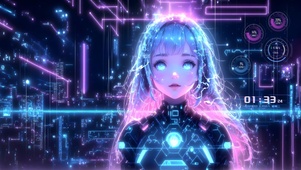 赛博朋克美少女4K高清壁纸