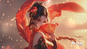 古风遮面美女