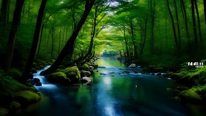 森林里的小河流