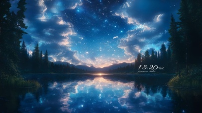 湖泊星空