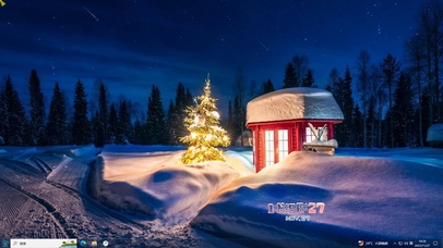 温馨雪景主题壁纸