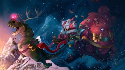 圣诞老人与霸王龙