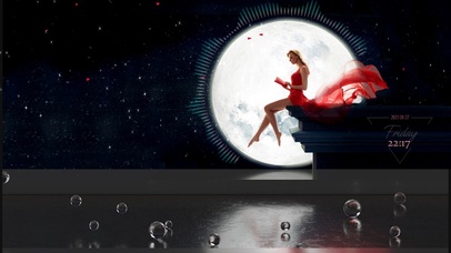 月光下的红衣女郎