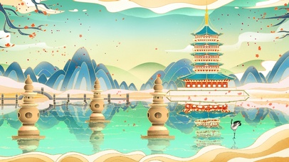 4k国潮西湖美景