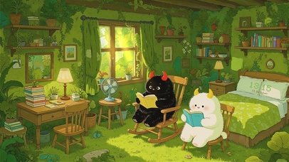 森林小屋的治愈时光（时钟版）