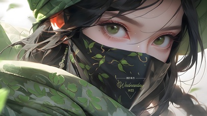  超美治愈蒙面女孩