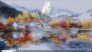 水彩江南AI壁纸-桌面主题