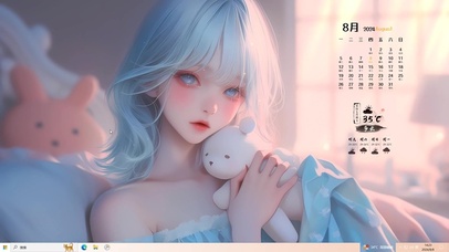 可爱女孩与她的熊