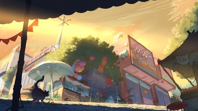 老家的小镇街道