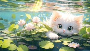 水下潜水猫咪