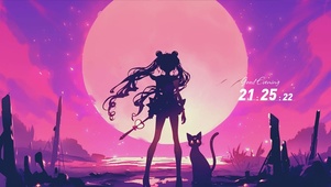 月光下女孩