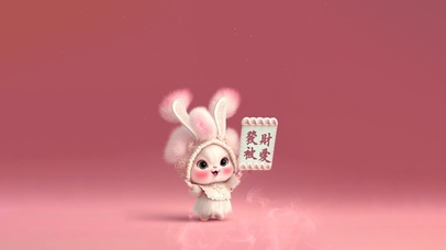 吉祥兔 发财兔 4K