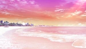 沙滩海边粉色海岸