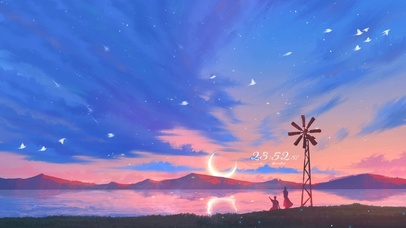 4k 唯美梦幻湖畔星空