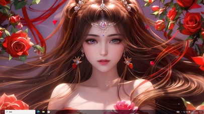 4k红玫瑰唯美动人少女