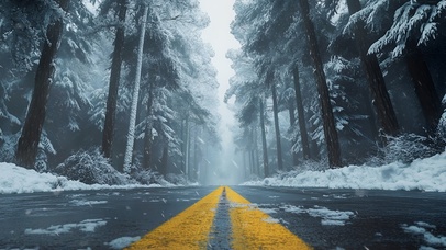 暴雪森林公路