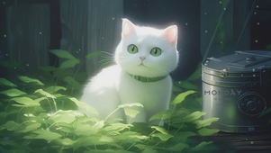 角落的猫咪