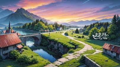 4K唯美治愈乡间小河