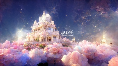 唯美梦幻樱云教堂