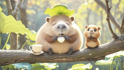 喝茶的卡皮巴拉