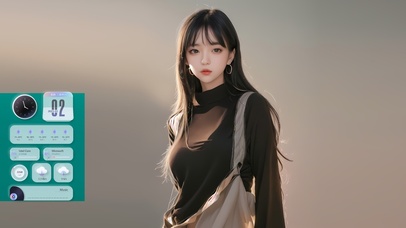 可爱背带裤少女