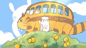 唯美治愈宫崎骏龙猫车