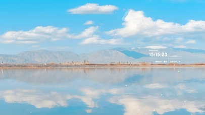 唯美治愈蓝天白云大海