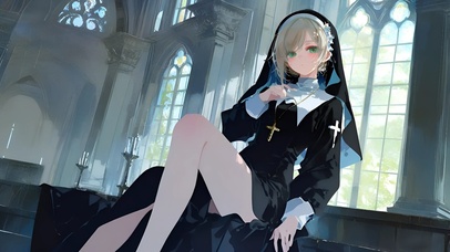 维尔汀-修女制服美女