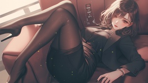 微醺气质短发美女