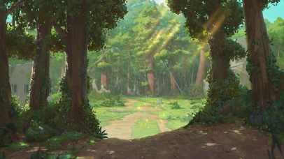 唯美治愈护眼森林绿景