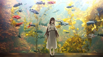 4K水族馆少女
