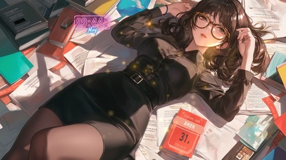 桌面美女之高考倒计时