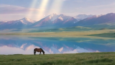 湖光映远山