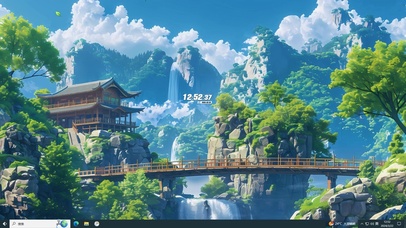 护眼青山 鸟鸣瀑布